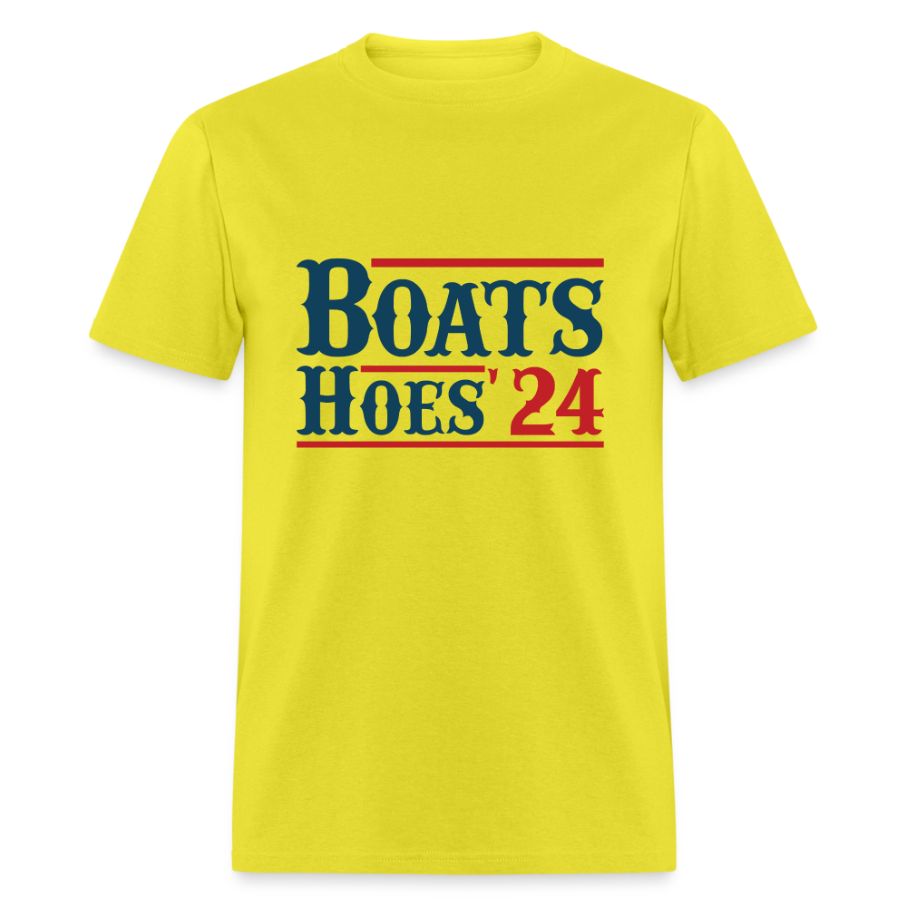 Boats and Hoes T-Shirt - yellow