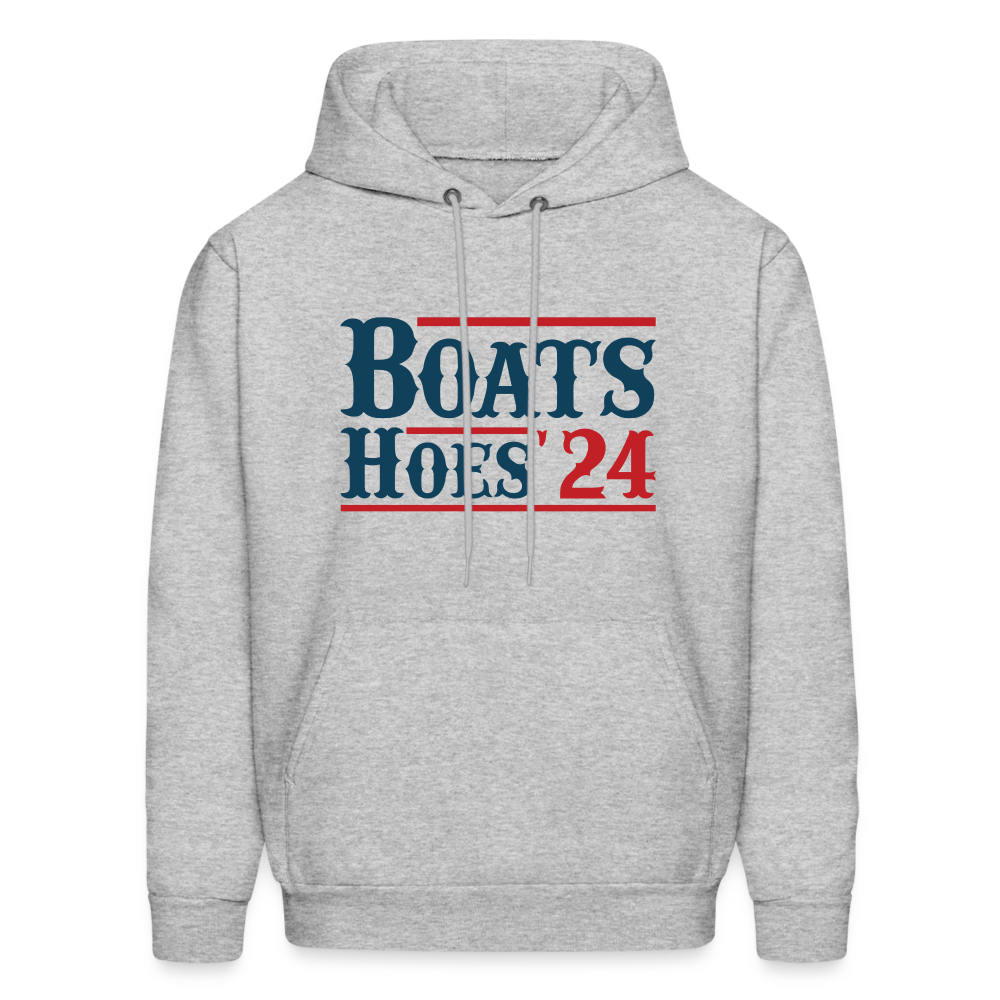 Boats and Hoes Hoodie - heather gray