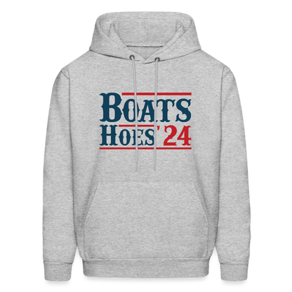 Boats and Hoes Hoodie - heather gray