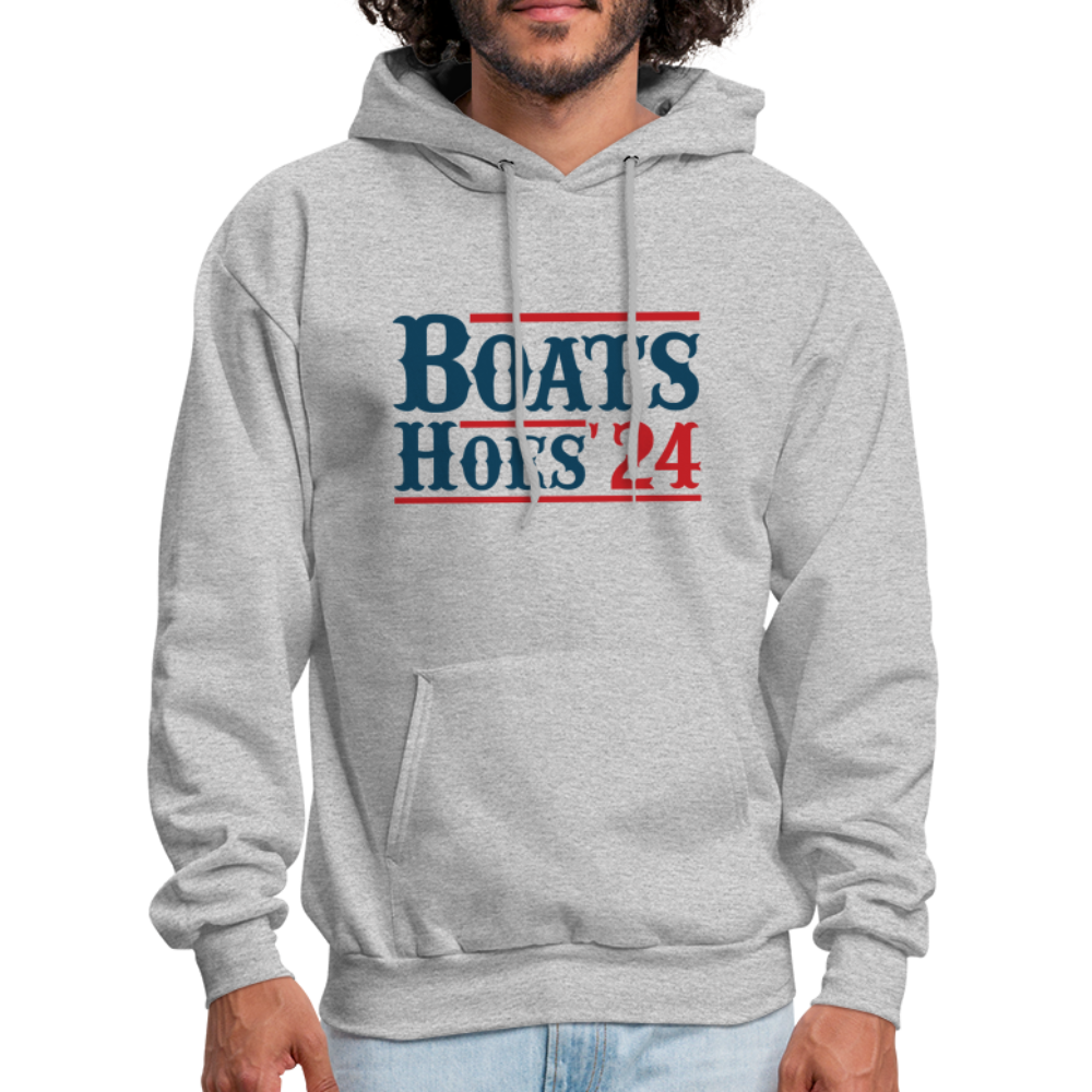 Boats and Hoes Hoodie - heather gray