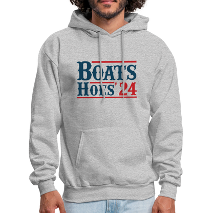 Boats and Hoes Hoodie - heather gray