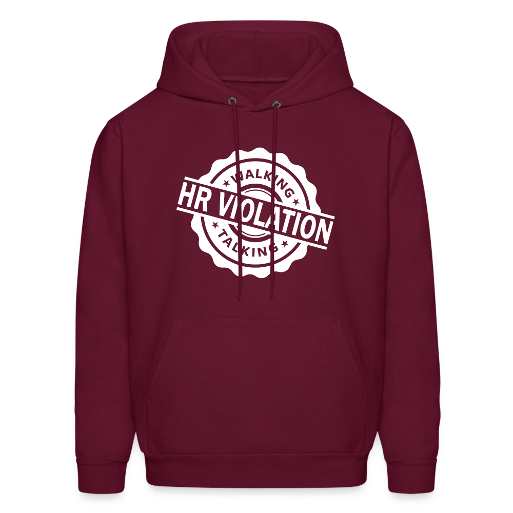 Walking Talking HR Violation Hoodie (Work Humor) - burgundy