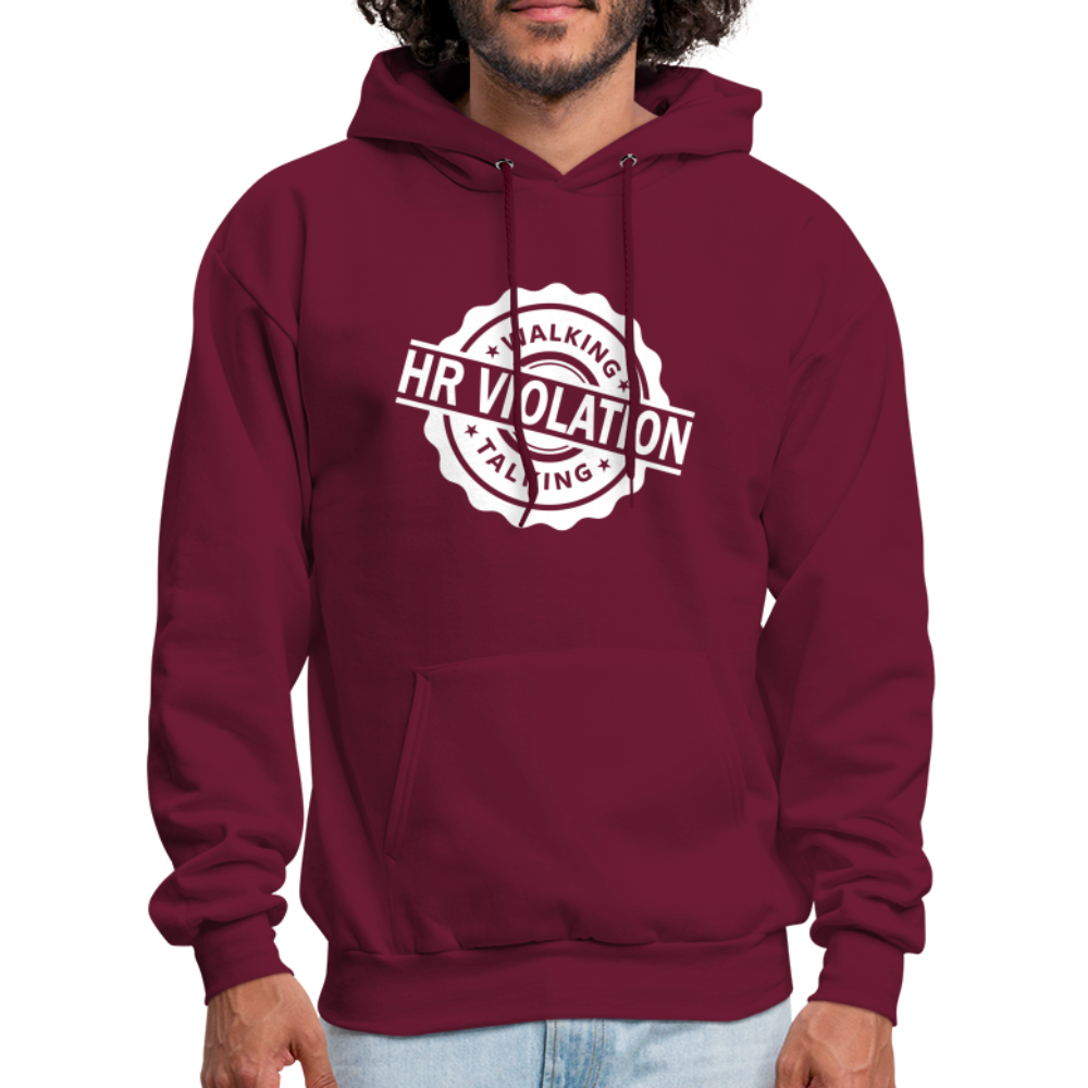 Walking Talking HR Violation Hoodie (Work Humor) - burgundy