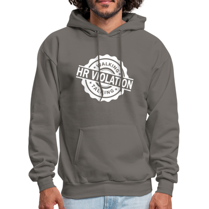 Walking Talking HR Violation Hoodie (Work Humor) - asphalt gray