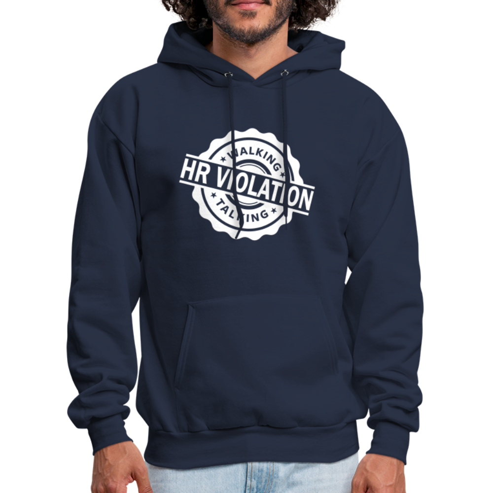 Walking Talking HR Violation Hoodie (Work Humor) - navy