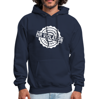 Walking Talking HR Violation Hoodie (Work Humor) - navy