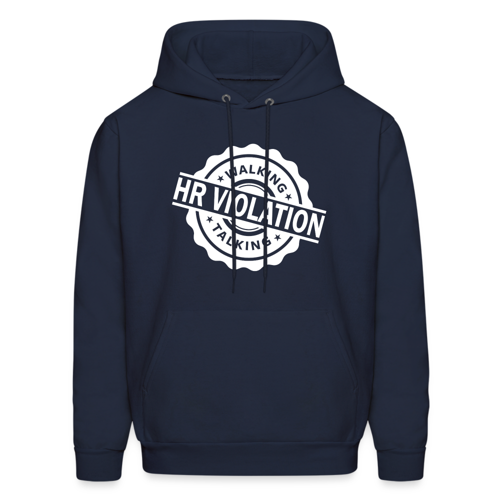 Walking Talking HR Violation Hoodie (Work Humor) - navy