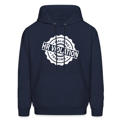 Walking Talking HR Violation Hoodie (Work Humor) - navy