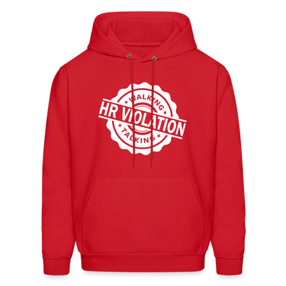 Walking Talking HR Violation Hoodie (Work Humor) - red