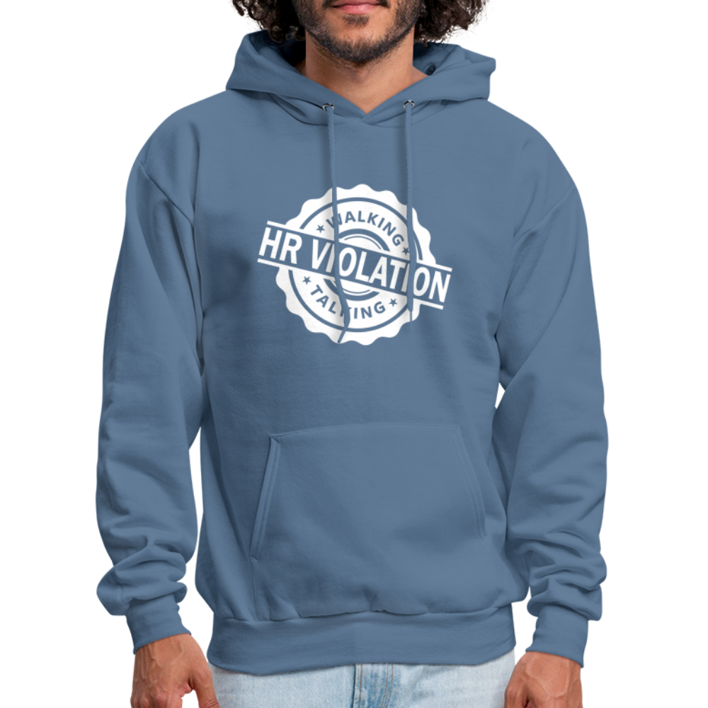 Walking Talking HR Violation Hoodie (Work Humor) - denim blue