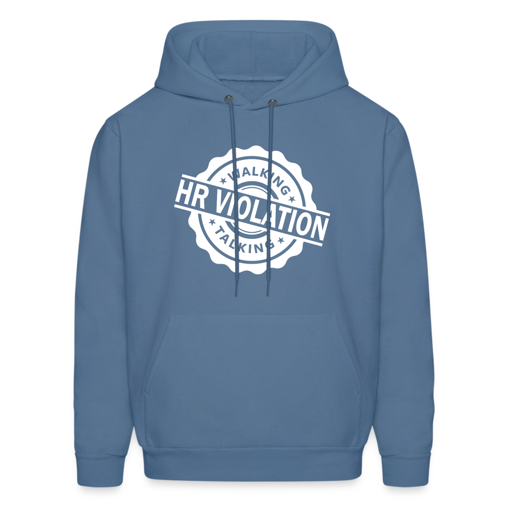 Walking Talking HR Violation Hoodie (Work Humor) - denim blue