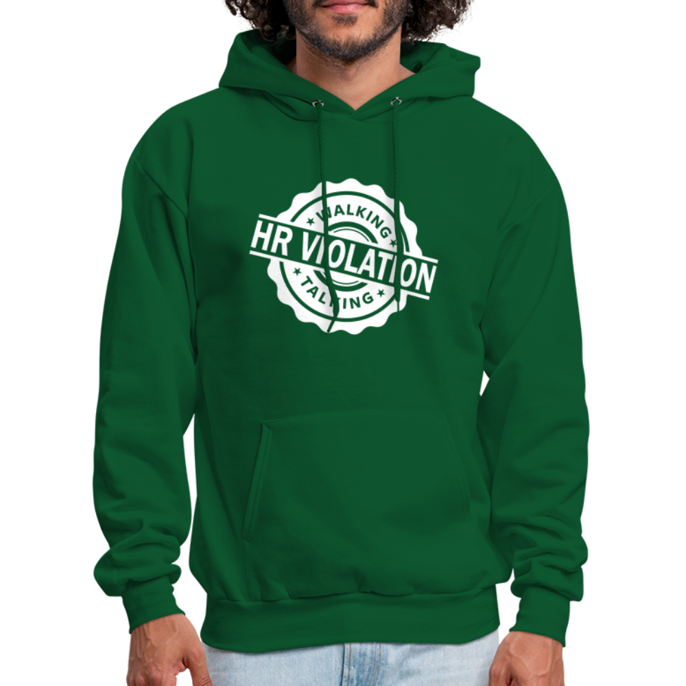 Walking Talking HR Violation Hoodie (Work Humor) - forest green