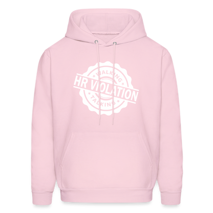 Walking Talking HR Violation Hoodie (Work Humor) - pale pink