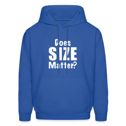 Does Size Matter Hoodie - royal blue