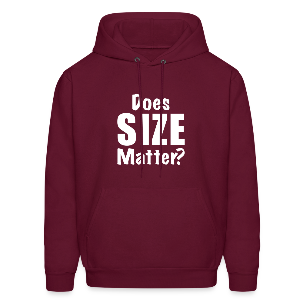 Does Size Matter Hoodie - burgundy