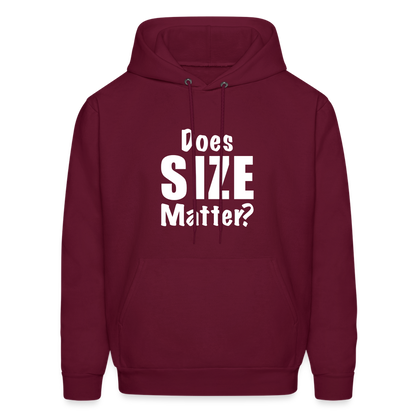 Does Size Matter Hoodie - burgundy