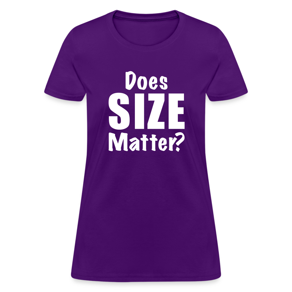 Does Size Matter Women's T-Shirt - purple