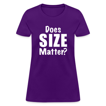 Does Size Matter Women's T-Shirt - purple