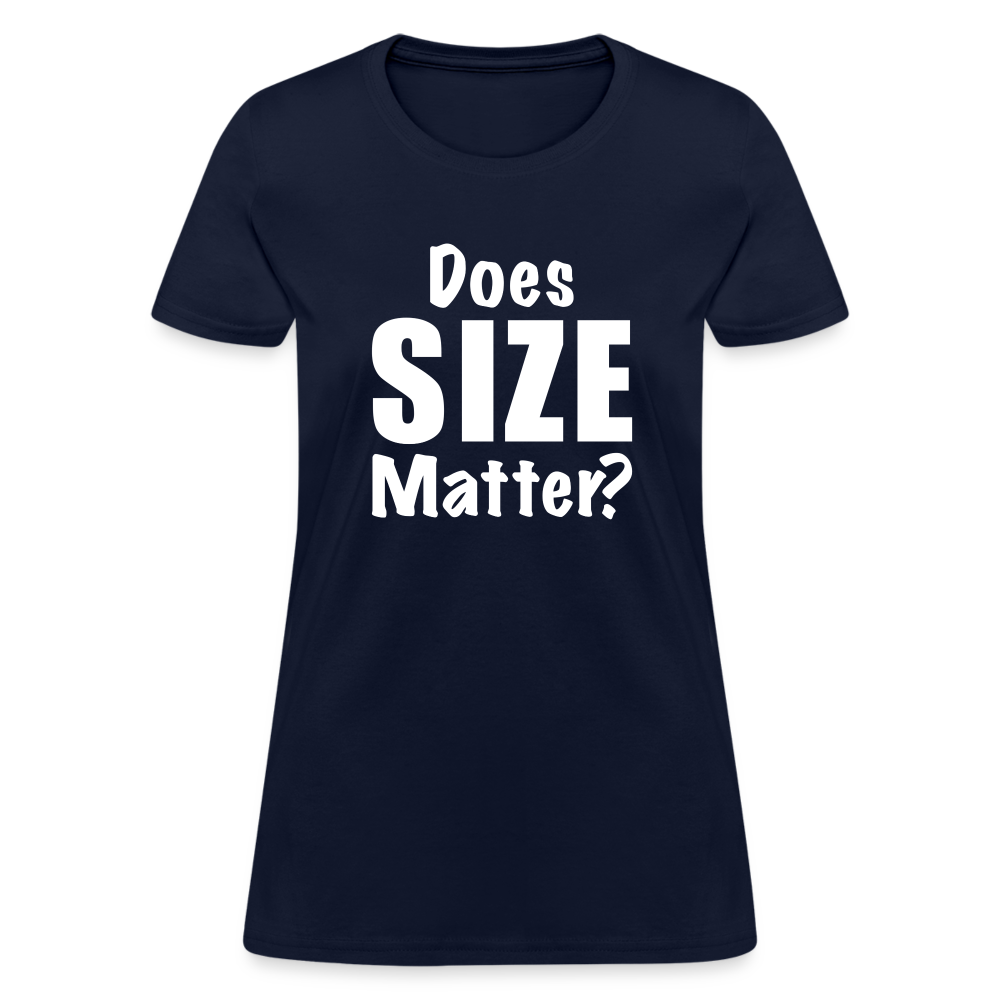 Does Size Matter Women's T-Shirt - navy