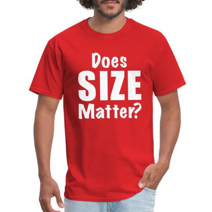 Does Size Matter T-Shirt - red