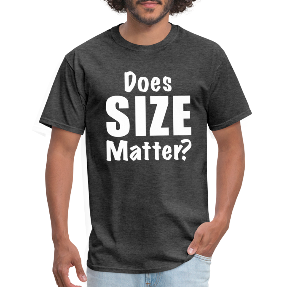 Does Size Matter T-Shirt - heather black