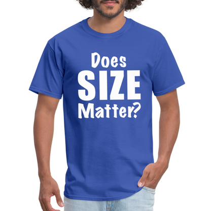 Does Size Matter T-Shirt - royal blue