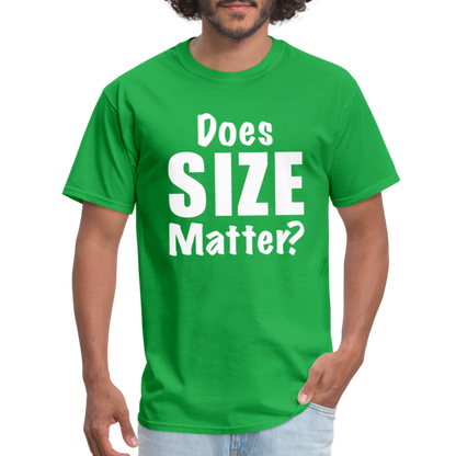 Does Size Matter T-Shirt - bright green