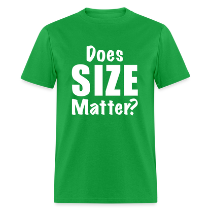 Does Size Matter T-Shirt - bright green