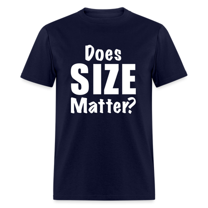 Does Size Matter T-Shirt - navy