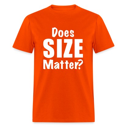 Does Size Matter T-Shirt - orange