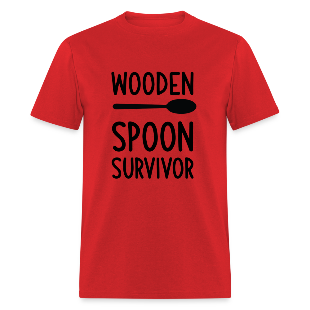 Wooden Spoon Survivor T-Shirt - red