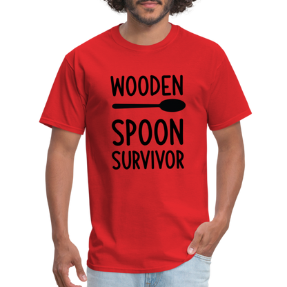 Wooden Spoon Survivor T-Shirt - red