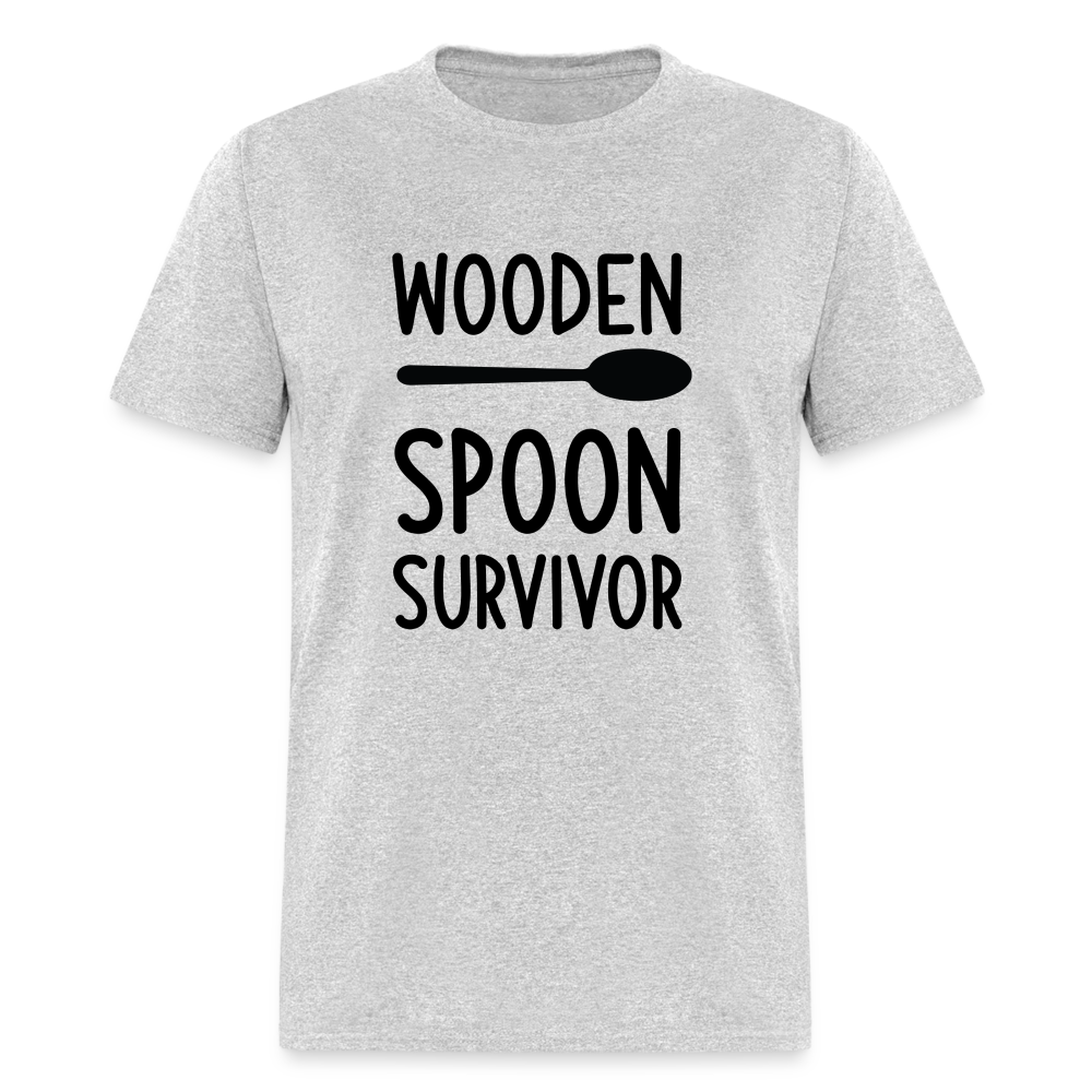 Wooden Spoon Survivor T-Shirt - heather gray