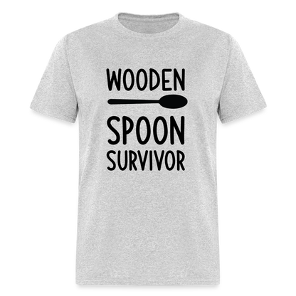 Wooden Spoon Survivor T-Shirt - heather gray