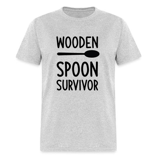 Wooden Spoon Survivor T-Shirt - heather gray