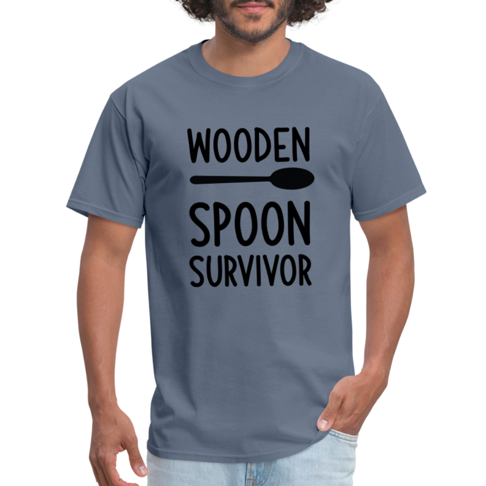 Wooden Spoon Survivor T-Shirt - denim