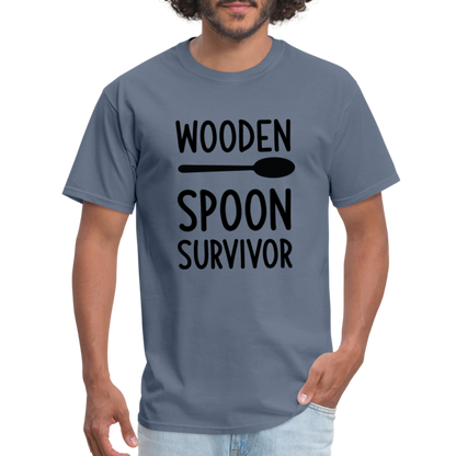 Wooden Spoon Survivor T-Shirt - denim