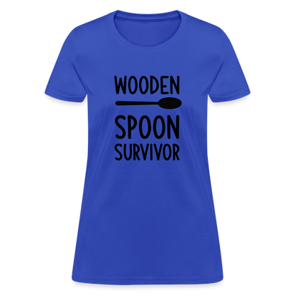 Wooden Spoon Survivor Women's Contoured T-Shirt - royal blue