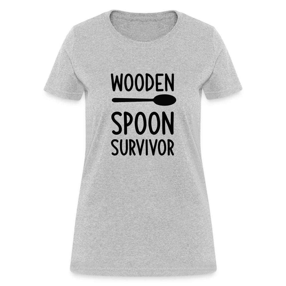 Wooden Spoon Survivor Women's Contoured T-Shirt - heather gray