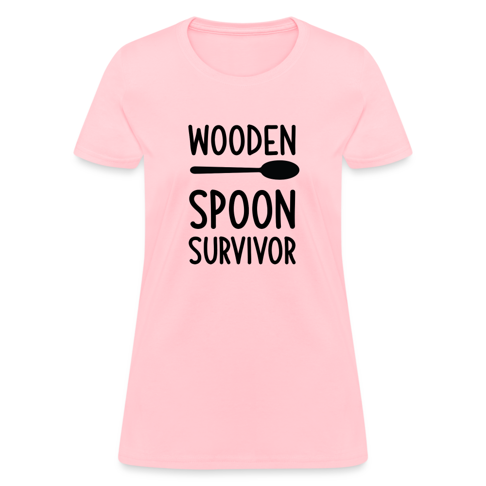 Wooden Spoon Survivor Women's Contoured T-Shirt - pink