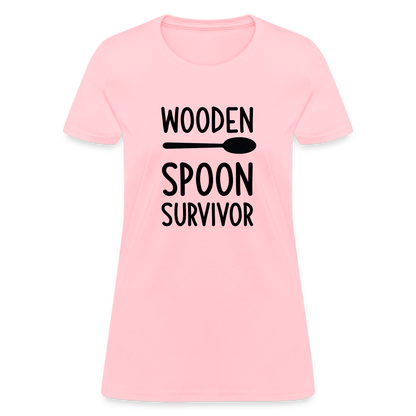 Wooden Spoon Survivor Women's Contoured T-Shirt - pink