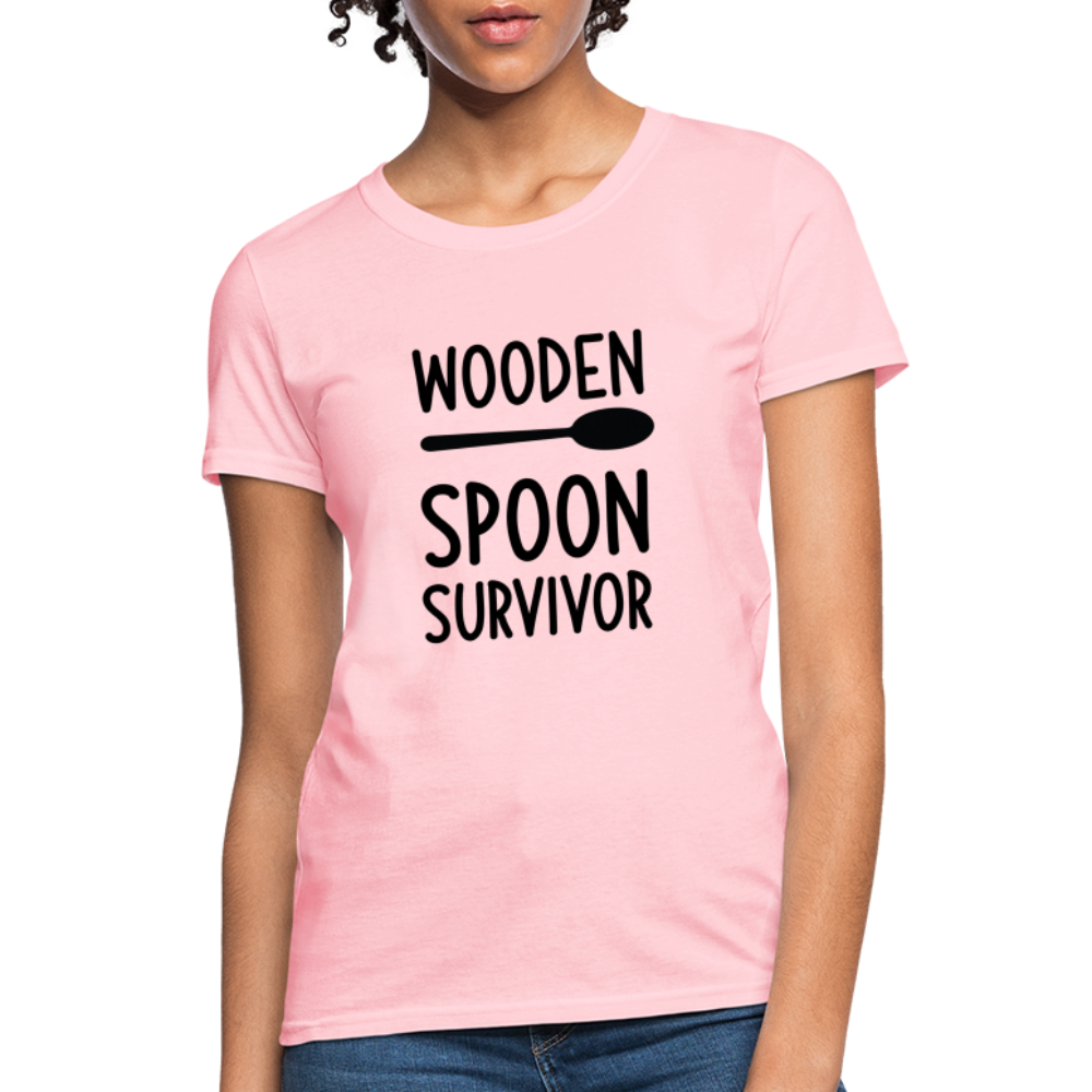 Wooden Spoon Survivor Women's Contoured T-Shirt - pink