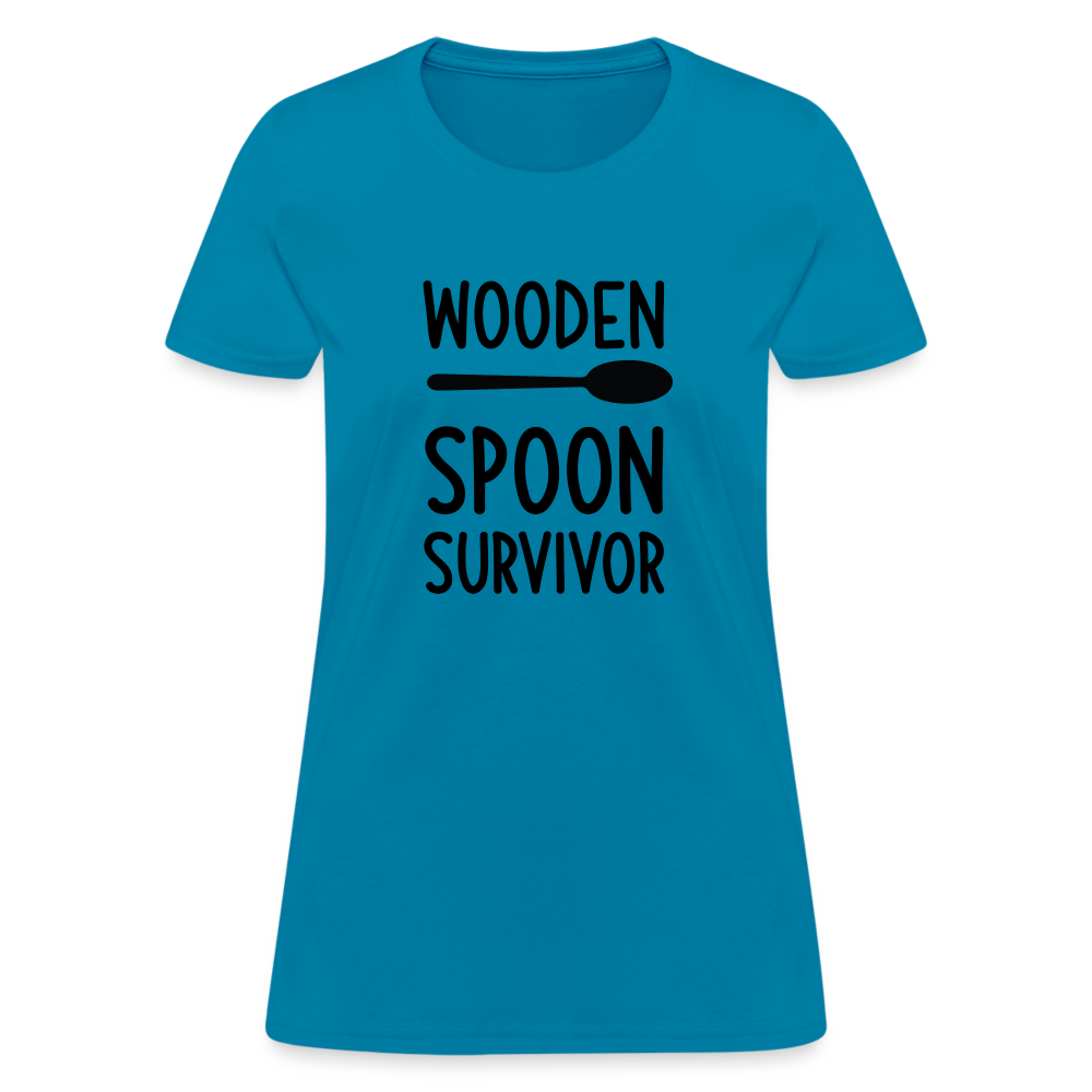 Wooden Spoon Survivor Women's Contoured T-Shirt - turquoise