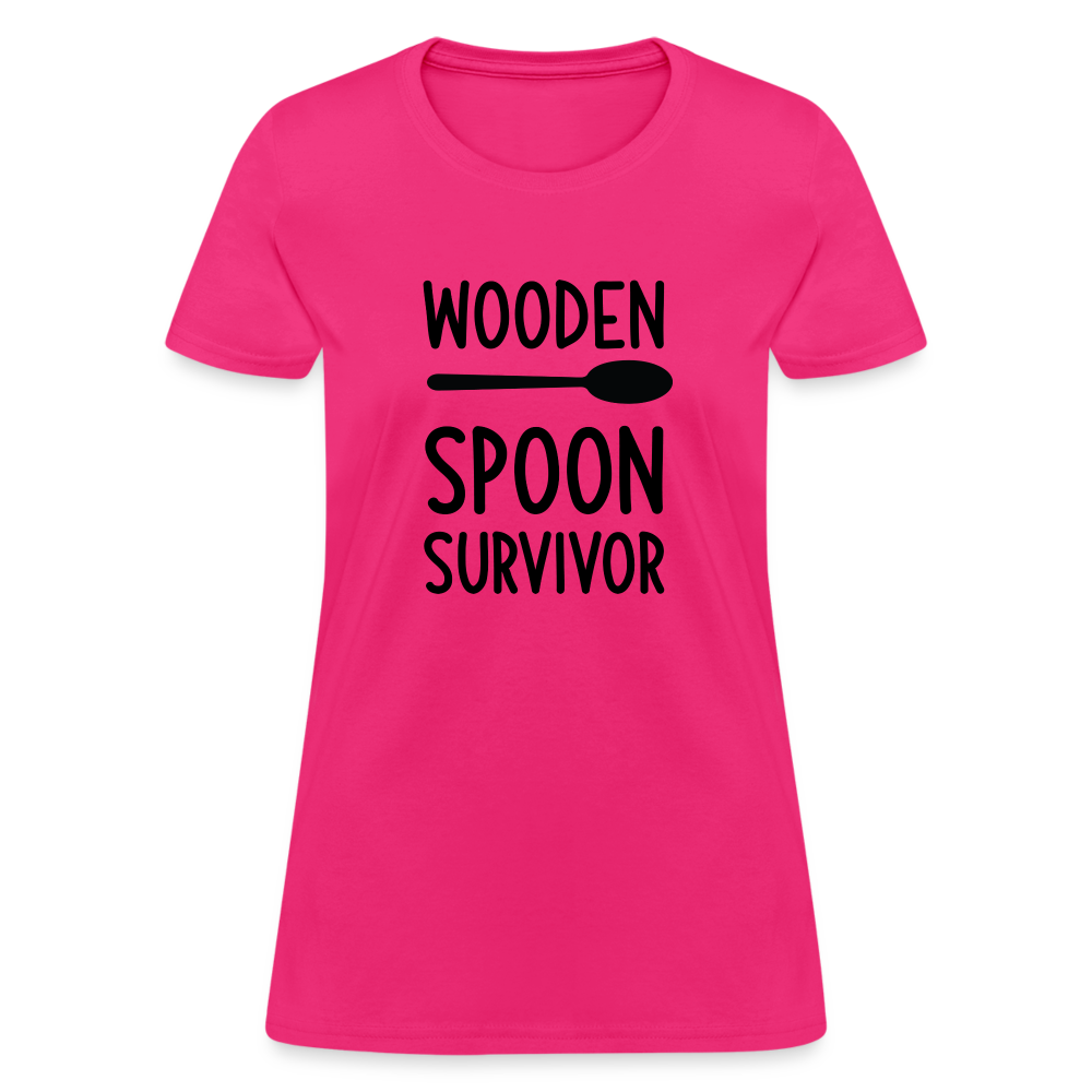 Wooden Spoon Survivor Women's Contoured T-Shirt - fuchsia