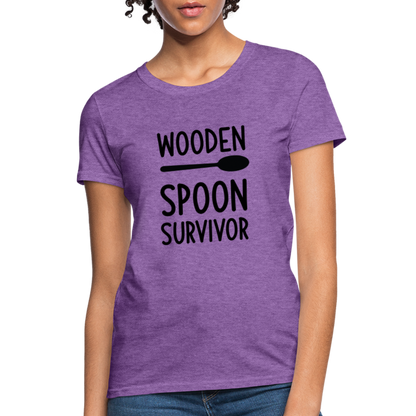 Wooden Spoon Survivor Women's Contoured T-Shirt - purple heather