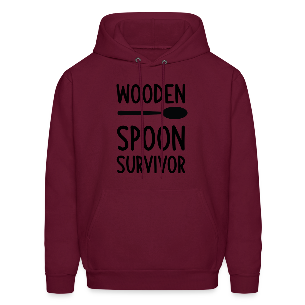 Wooden Spoon Survivor Hoodie - burgundy