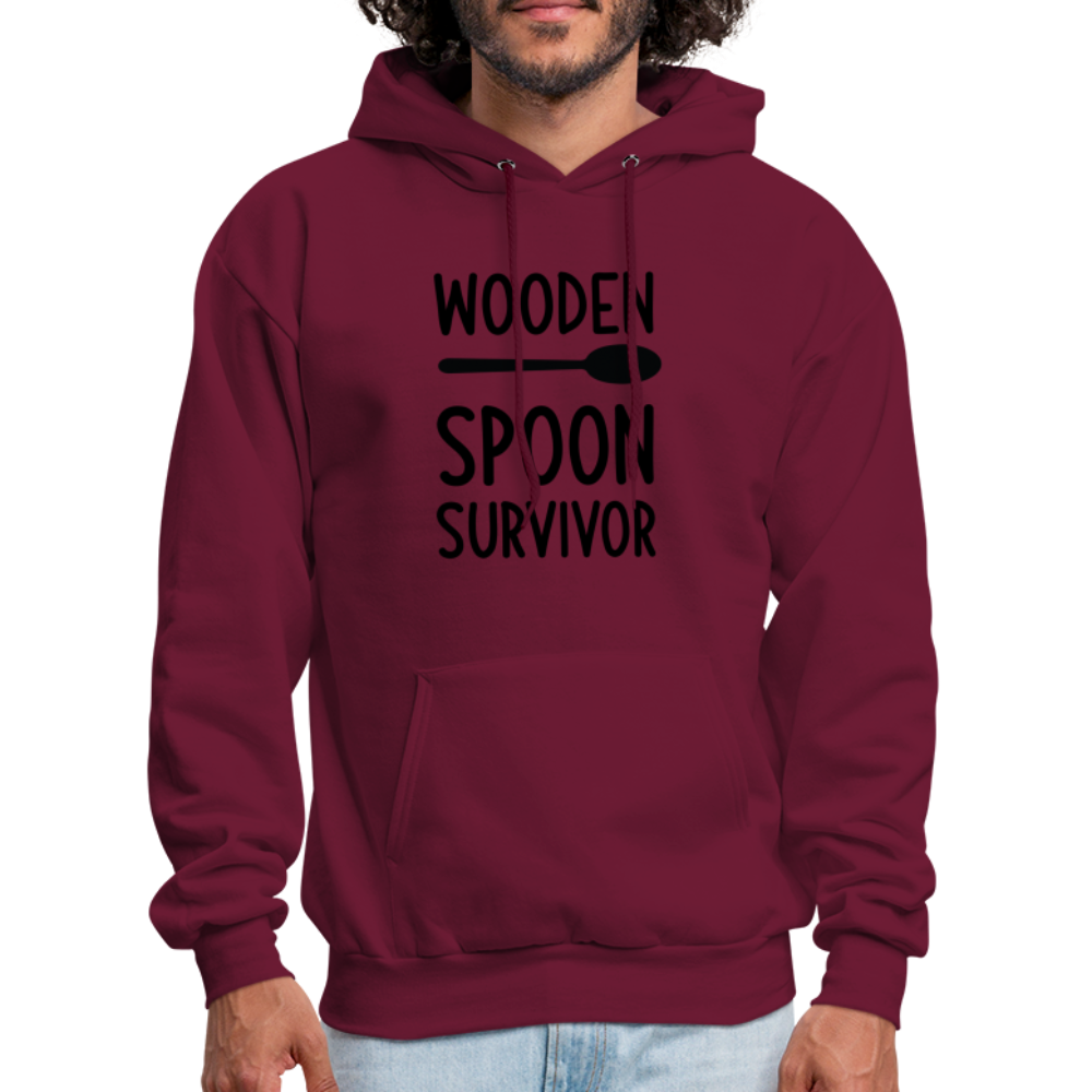 Wooden Spoon Survivor Hoodie - burgundy