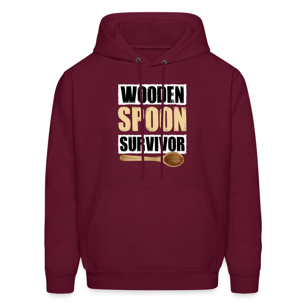 Wooden Spoon Survivor Hoodie - burgundy