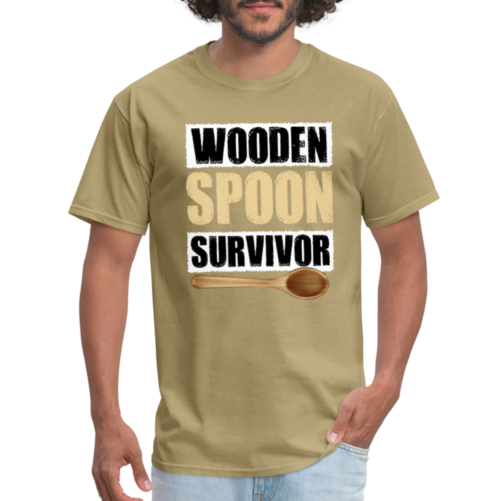 Wooden Spoon Survivor T-Shirt - khaki