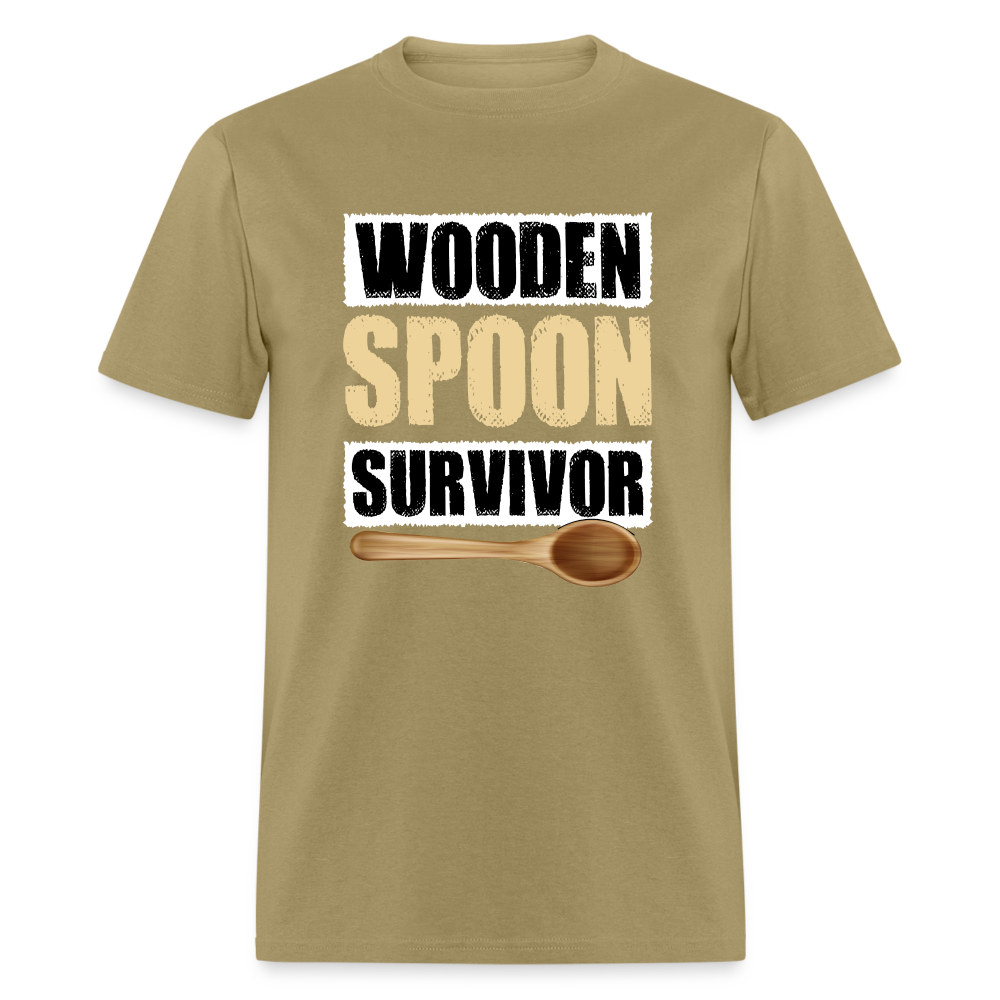 Wooden Spoon Survivor T-Shirt - khaki